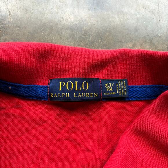 Cool Vintage Style Red Big Logo Polo‎ Shirt - Picture 4 of 5